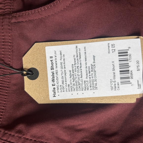 Prana Halle e-waist short in cacao NWT - Picture 4 of 11
